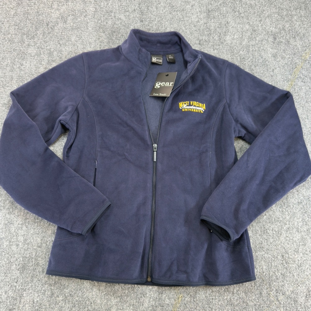 Gear for Sports West Virginia University Fleece Jacket Navy Blue Size M